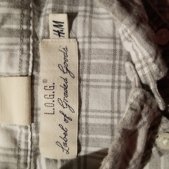 Men's H&M L.O.G.G. L Long Sleeve Button Up  Shirt - Picture 4 of 6
